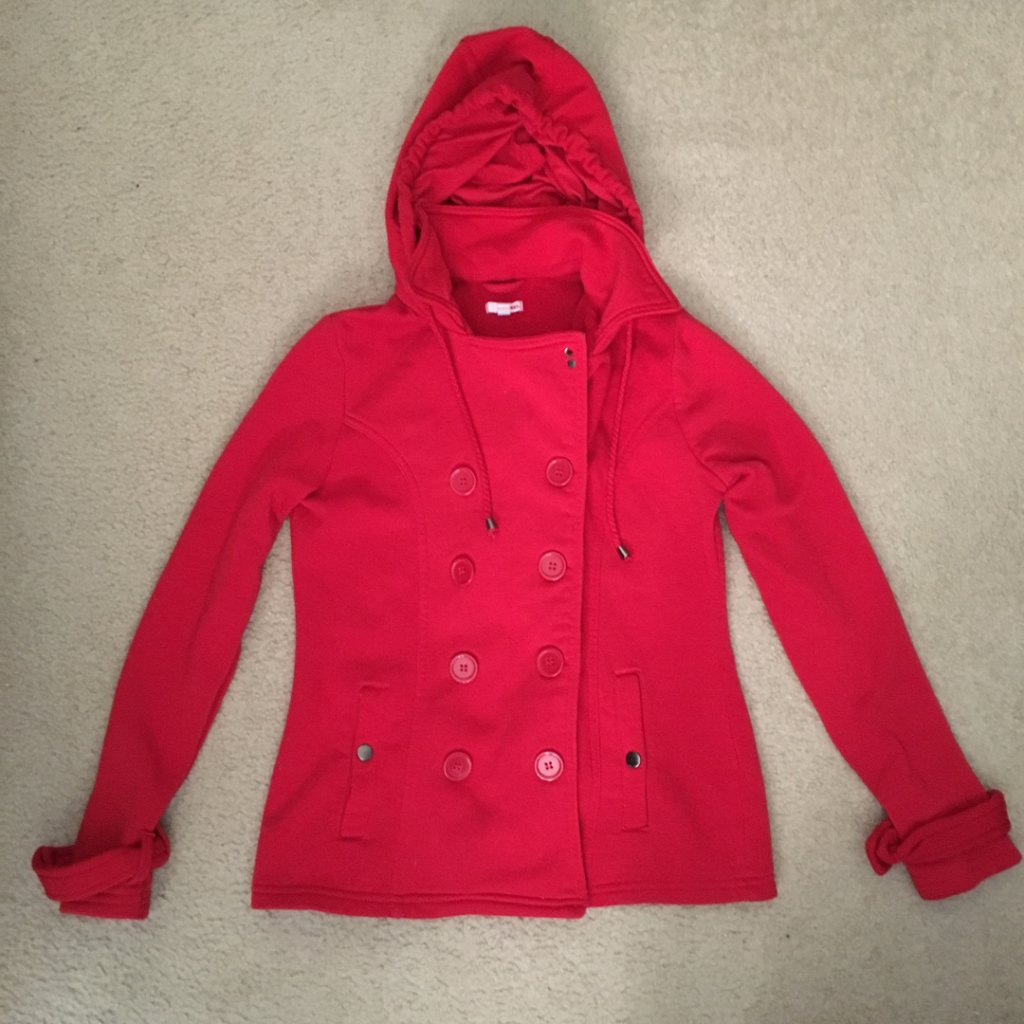 Bongo Red Button-Down Coat